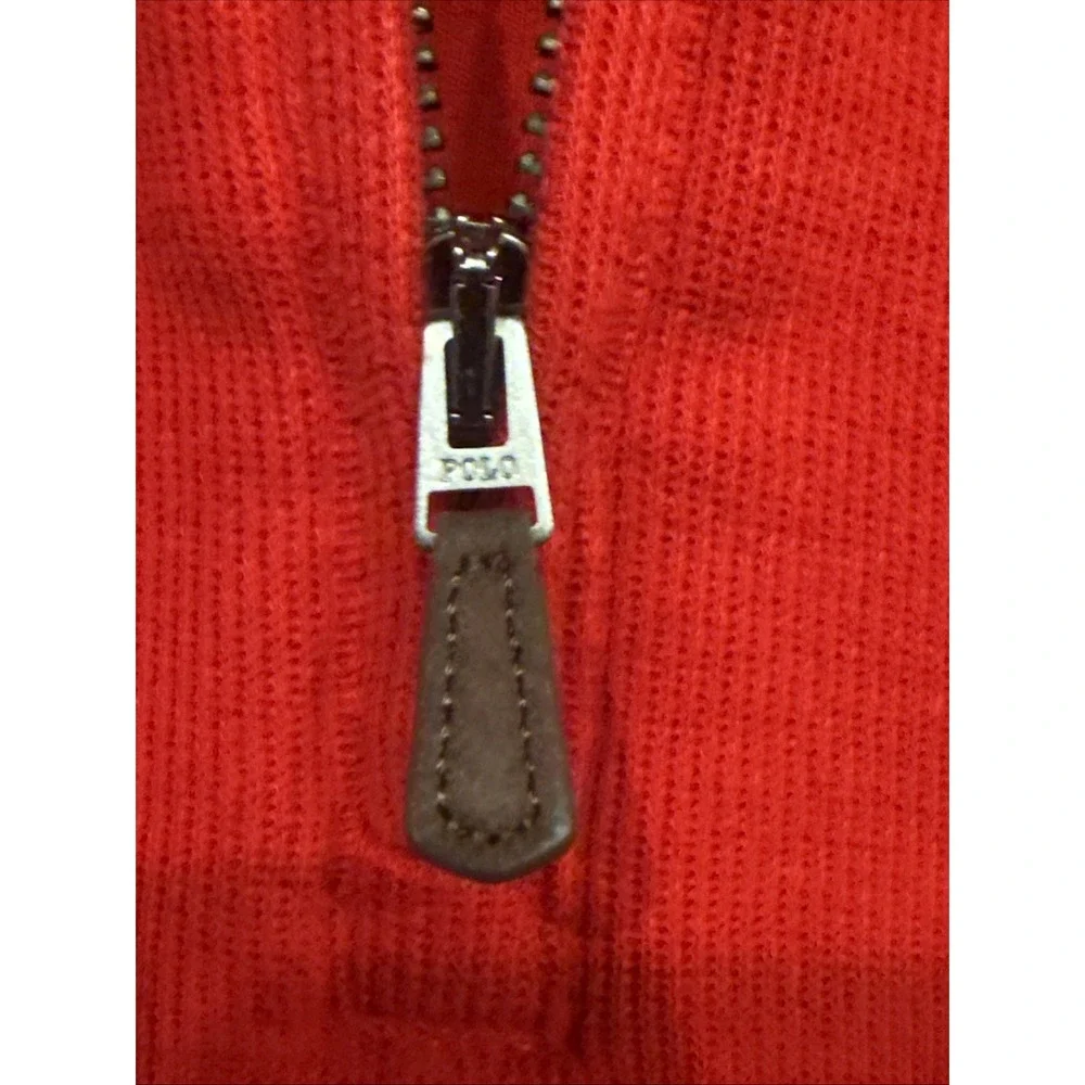 Polo Ralph Lauren Estate Rib 1/4 Zip Pullover Sweater Red Men's XXL Pony Logo